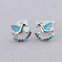 картинка Серьги 'XUPING' Фианит (родий) от магазина Wolves