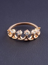 картинка Кольцо 'Big Dipper' Фианит (позолота 18к) от магазина Wolves