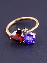 картинка Кольцо Фианит 'XUPING' (позолота 18к) от магазина Wolves