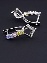 картинка Серьги 'XUPING' Фианит (родий) от магазина Wolves