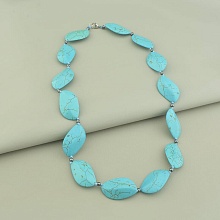 картинка Бусы 'SUNSTONES' Бирюза Гематит 63 см от магазина Wolves