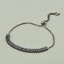 картинка Браслет 'Saiya' Фианит 17 см (хром) от магазина Wolves