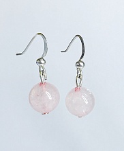 картинка Элитные Серьги Розовый кварц №1 от магазина Wolves