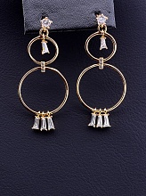 картинка Серьги 'XUPING' Фианит  (позолота 18к) от магазина Wolves