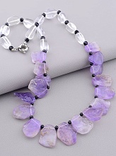 картинка Бусы Аметрин Горный хрусталь 55 см от магазина Wolves