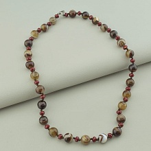 картинка Бусы 'SUNSTONES' Агат Чешский хрусталь 51 см от магазина Wolves