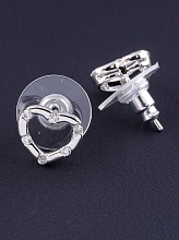 картинка Серьги Фианит 'Saiya' (родий) от магазина Wolves