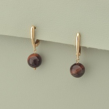 картинка Серьги 'SUNSTONES' Бычий глаз  (позолота 18к) от магазина Wolves