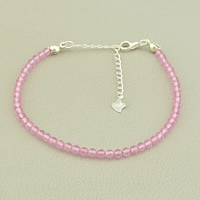 картинка Браслет 'SUNSTONES' Шпинель Серебро(925) 18 см от магазина Wolves