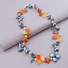 картинка Бусы Сердолик Жемчуг Майорка 60 см от магазина Wolves