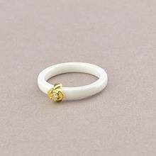 картинка Кольцо Керамика Фианит (позолота 18к (лимонная)) от магазина Wolves