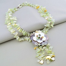 картинка Бусы Нефрит Турмалин Перламутр 56 см от магазина Wolves