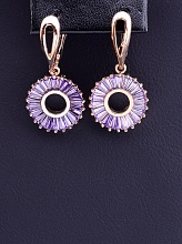 картинка Серьги 'FJ' Фианит (позолота 18к) от магазина Wolves