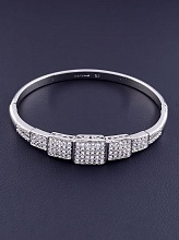 картинка Браслет 'XUPING' Фианит 17 см (родий) от магазина Wolves