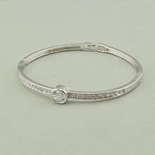 картинка Браслет 'Saiya' Фианит 17 см (родий) от магазина Wolves