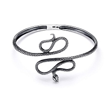 картинка Браслет Змея посеребренный с оксидированием от магазина Wolves