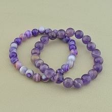 картинка Браслет 'SUNSTONES' Агат Аметист 20 см от магазина Wolves