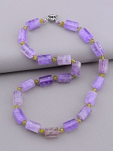 картинка Бусы Аметист Пренит 46 см от магазина Wolves