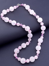 картинка Бусы 'SUNSTONES' Розовый кварц Чешский хрусталь 50 см от магазина Wolves