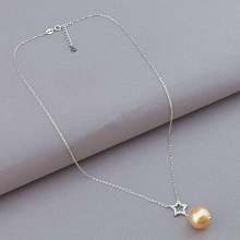 картинка Подвеска 'SUNSTONES' Жемчуг Серебро(925) 40 см от магазина Wolves