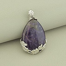 картинка Кулон Аметист 37x25мм от магазина Wolves