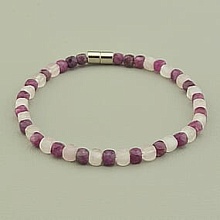 картинка Браслет 'SUNSTONES' Рубин Розовый кварц 17 см от магазина Wolves