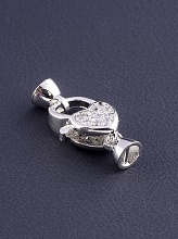 картинка Замочек Фианит 15х10 (родий) от магазина Wolves