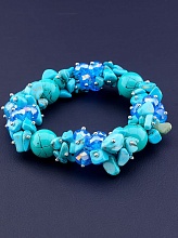 картинка Браслет Бирюза Чешский хрусталь 18 см от магазина Wolves