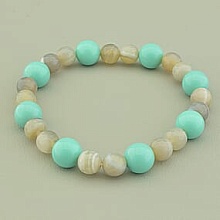 картинка Браслет 'SUNSTONES' Майорка Агат 20 см от магазина Wolves