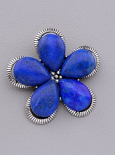 картинка Брошь Лазурит 45x45мм от магазина Wolves