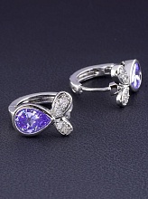 картинка Серьги Фианит 'XUPING' (родий) от магазина Wolves