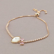 картинка Браслет 'Saiya' Перламутр 17 см (позолота 18к (розовая)) от магазина Wolves