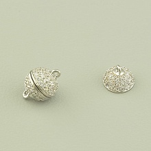 картинка Замочек Фианит 10х10мм (родий) от магазина Wolves