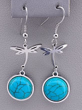 картинка Серьги 'Stainless Steel' Бирюза от магазина Wolves