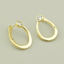 картинка Серьги 'XUPING' Фианит (позолота 18к (лимонная)) от магазина Wolves