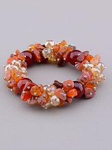 картинка Браслет Сердолик Чешский хрусталь 18 см от магазина Wolves