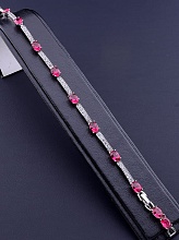 картинка Браслет 'XUPING' Фианит 18 см (родий) от магазина Wolves