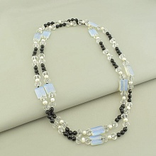 картинка Бусы Лунный камень Жемчуг Чешский хрусталь 124 см от магазина Wolves