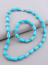 картинка Бусы+Браслет Бирюза 46 см от магазина Wolves