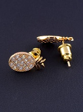 картинка Серьги Фианит 'Saiya' (позолота 18к) от магазина Wolves