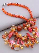 картинка Бусы Сердолик Перламутр 60 см от магазина Wolves