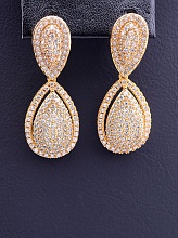 картинка Серьги 'XUPING' Фианит (позолота 18к) от магазина Wolves