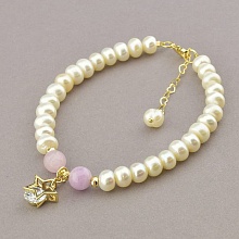 картинка Браслет 'Fashion' Жемчуг 20 см (позолота 18к) от магазина Wolves