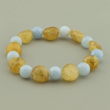 картинка Браслет 'SUNSTONES' Кварц Цитрин 20 см от магазина Wolves