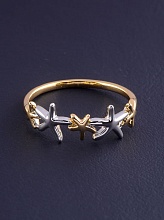 картинка Кольцо 'XUPING' (позолота-родий) от магазина Wolves