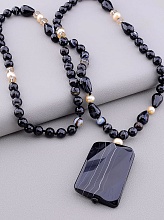 картинка Бусы Агат Жемчуг Чешский хрусталь 78 см от магазина Wolves