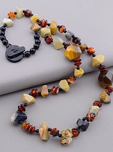 картинка Бусы Агат Сердолик Яшма 75 см от магазина Wolves
