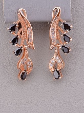 картинка Серьги 'Pataya' Фианит (позолота 18к) от магазина Wolves