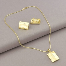 картинка Подвеска+Серьги 45 см (позолота 14k (лимонная)) от магазина Wolves