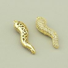 картинка Кулон Фианит 30х7мм (позолота 18к (лимонная)) от магазина Wolves